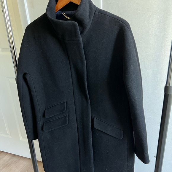 JCrew Cocoon Coat - Black - Picture 3 of 9